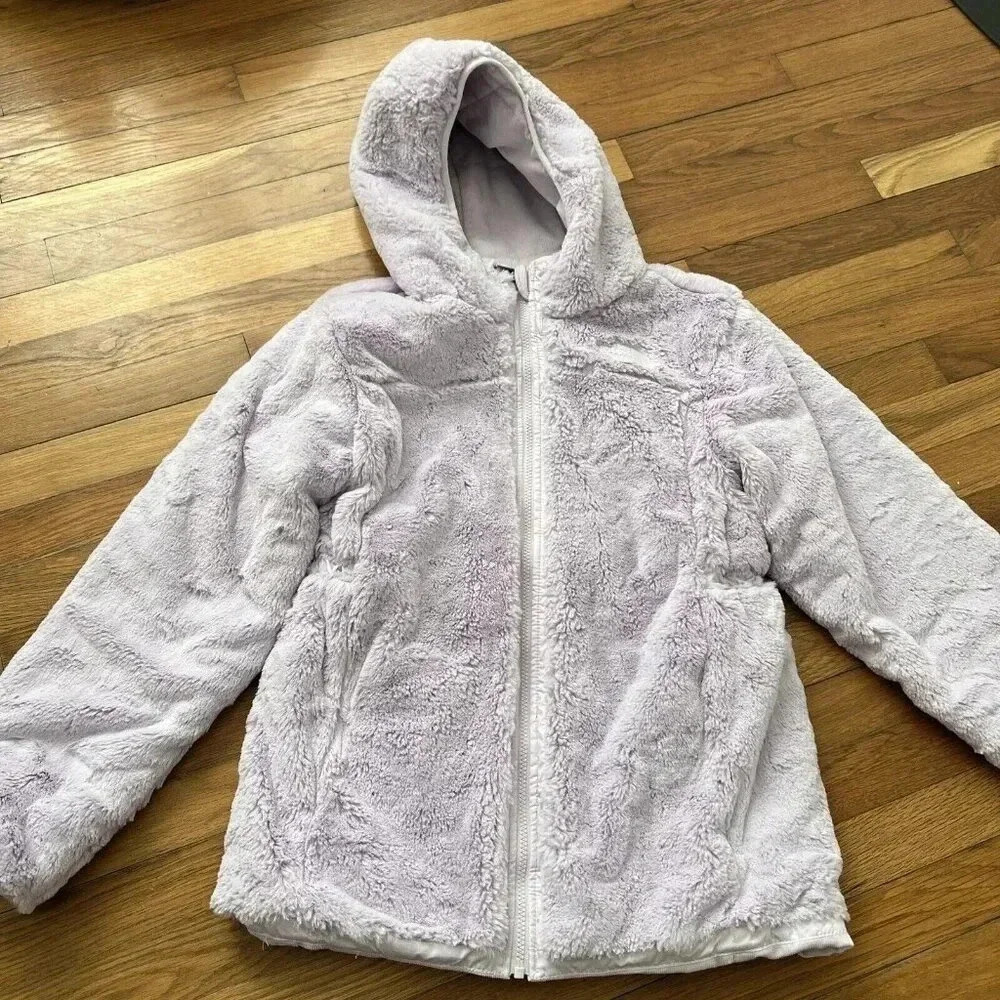 North Face Girls Reversible Jacket Corduroy Pink Size XL 14-16 - Picture 7 of 8